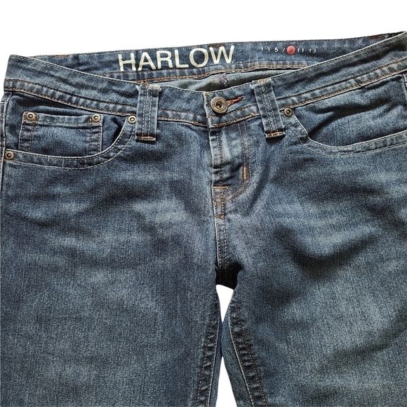 Harlow blue denim jean capris cutoffs  clamdiggers - Picture 5 of 11